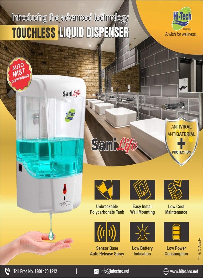 Hi-Tech Multi Purpose Mirror Finish Wall Mounted Abs Plastic Automatic Soap/Shampoo/Conditioner/Lotion/handwash Dispenser Bottle/Gel Dispenser (700 ml) - Image 2